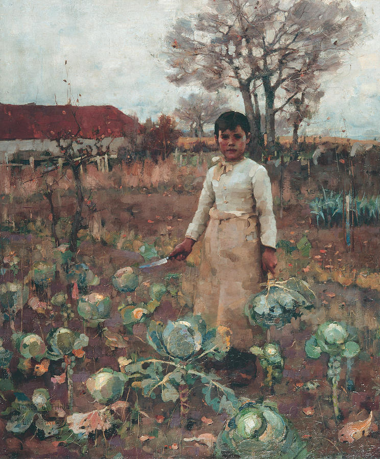 A Hinds Daughter Painting by James Guthrie