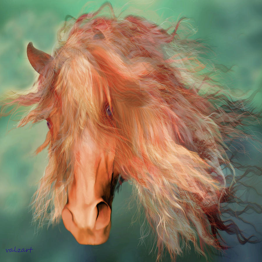 Portrait Painting - A horse called Copper by Valerie Anne Kelly