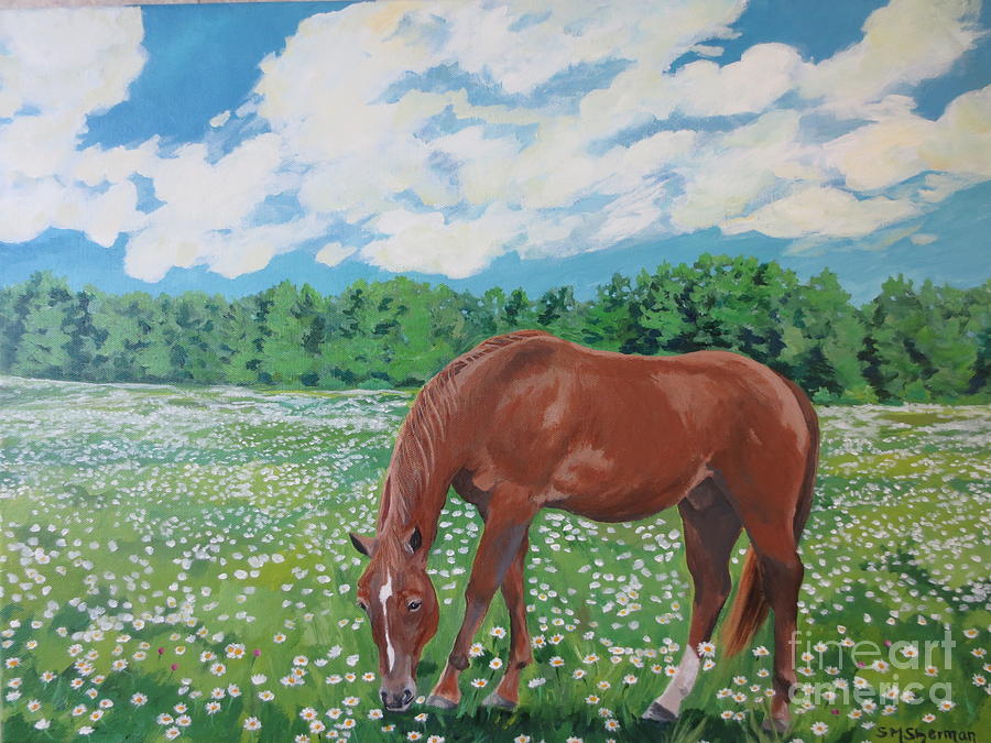 Tree Painting - A Horse Named Dante by Stella Sherman