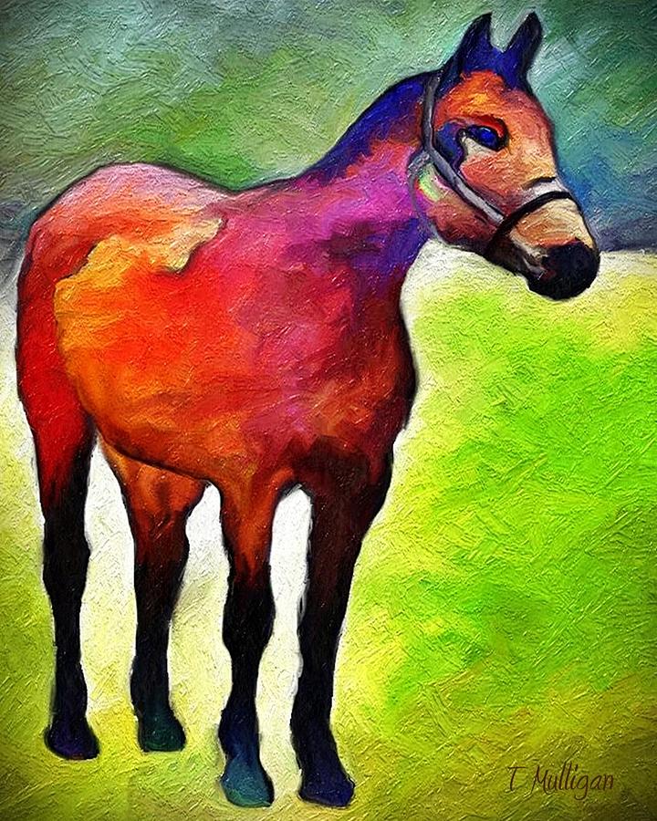 A Horse of a Different Color Digital Art by Terry Mulligan