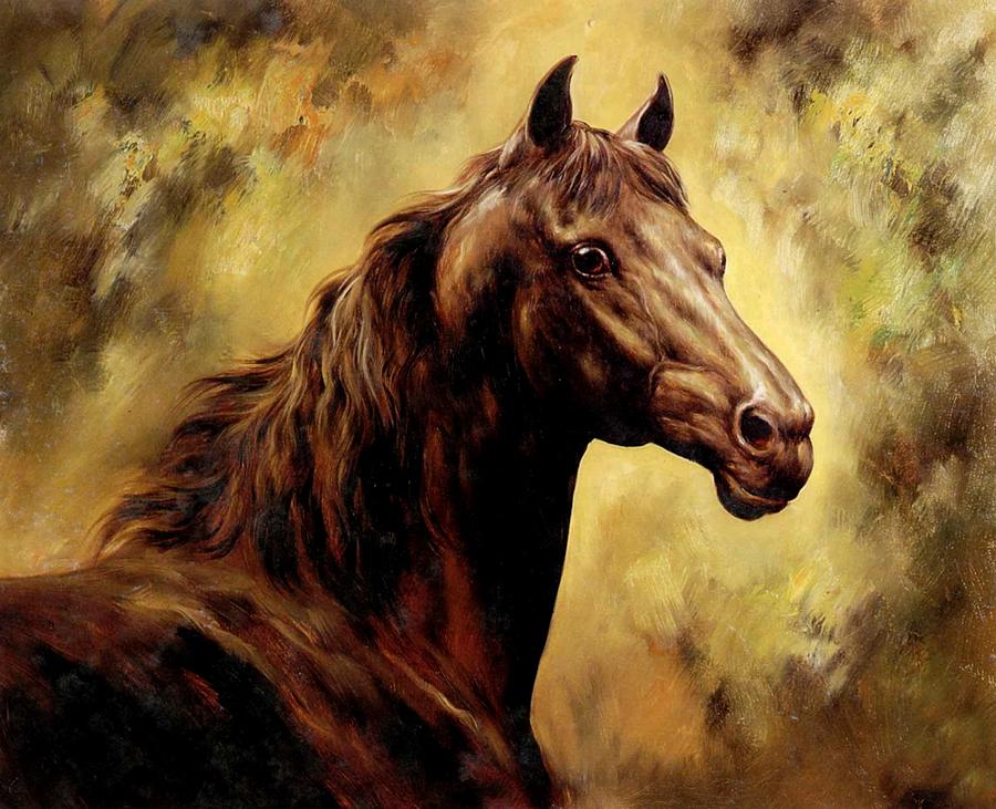 A horse Painting by Yuki Othsuka