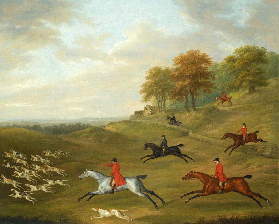 A hunt in full cry Painting by John Nott Sartorius