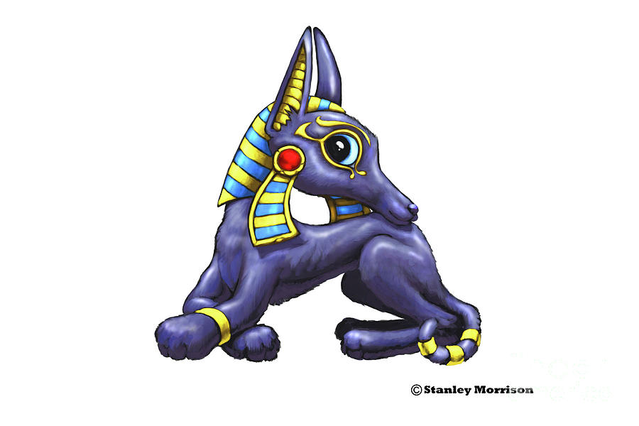 Alphabet Digital Art - A is for Anubis by Stanley Morrison