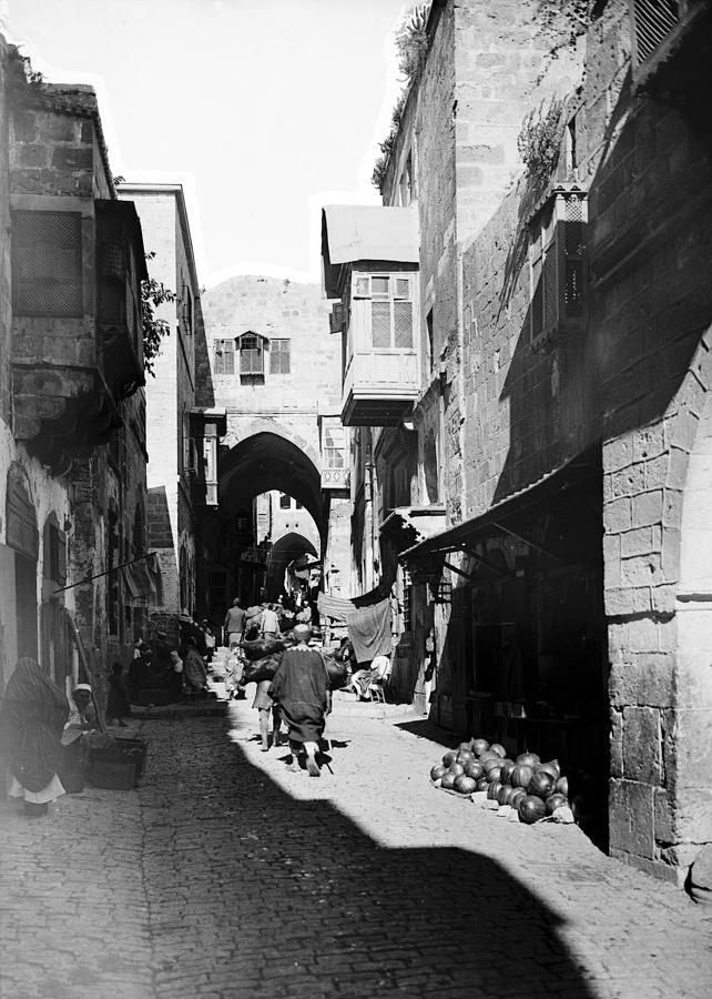 A Jerusalem Street in 1900 Photograph by Munir Alawi