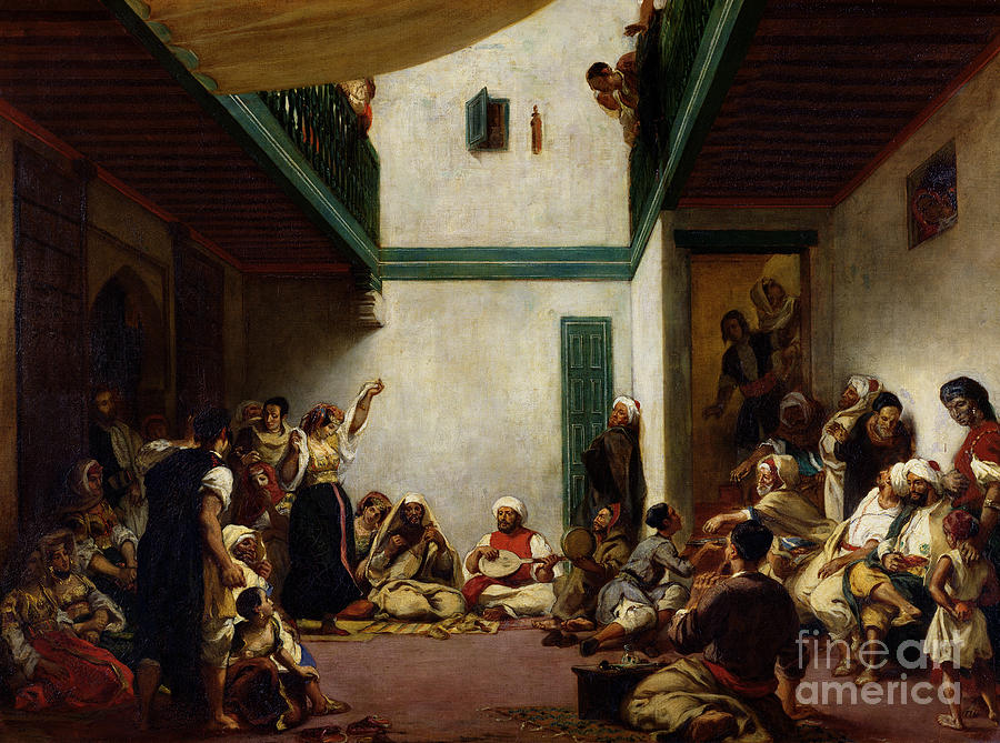 Jewish Painting - A Jewish wedding in Morocco by Eugene Delacroix