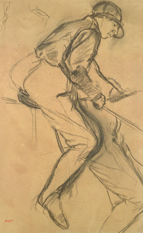 Edgar Degas Drawing - A Jockey by Edgar Degas
