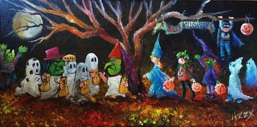 A Jolly Halloween Painting by Lizzy Rainey