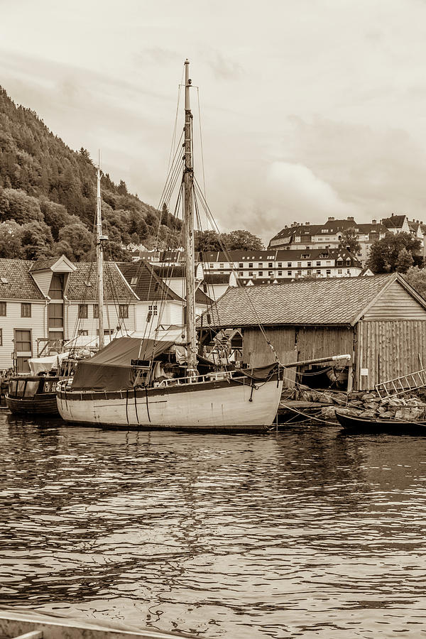 A Ketch in Bergen Photograph by W Chris Fooshee