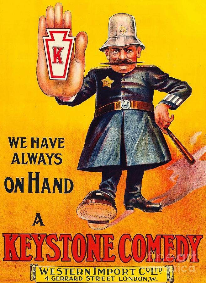 A Keystone Cops Comedy Painting by Peter Ogden