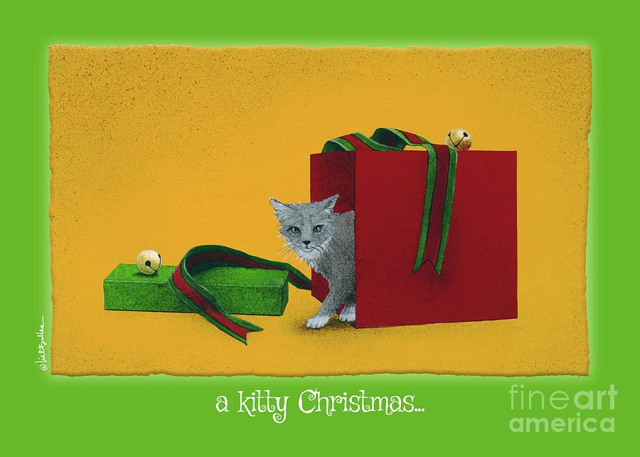 a kitty Christmas... Painting by Will Bullas
