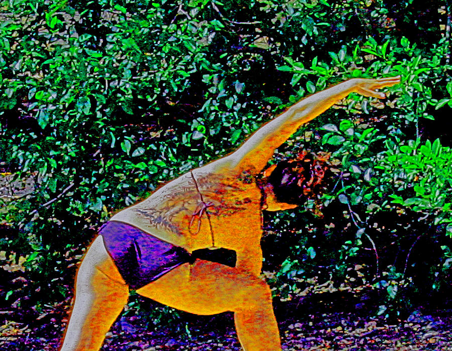 A Lady In Balance - Yoga And Body Art Photograph by Joseph Coulombe