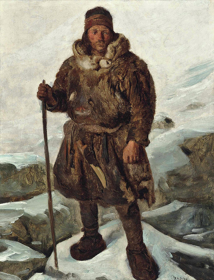 A Laplander Painting by Francois-Auguste Biard