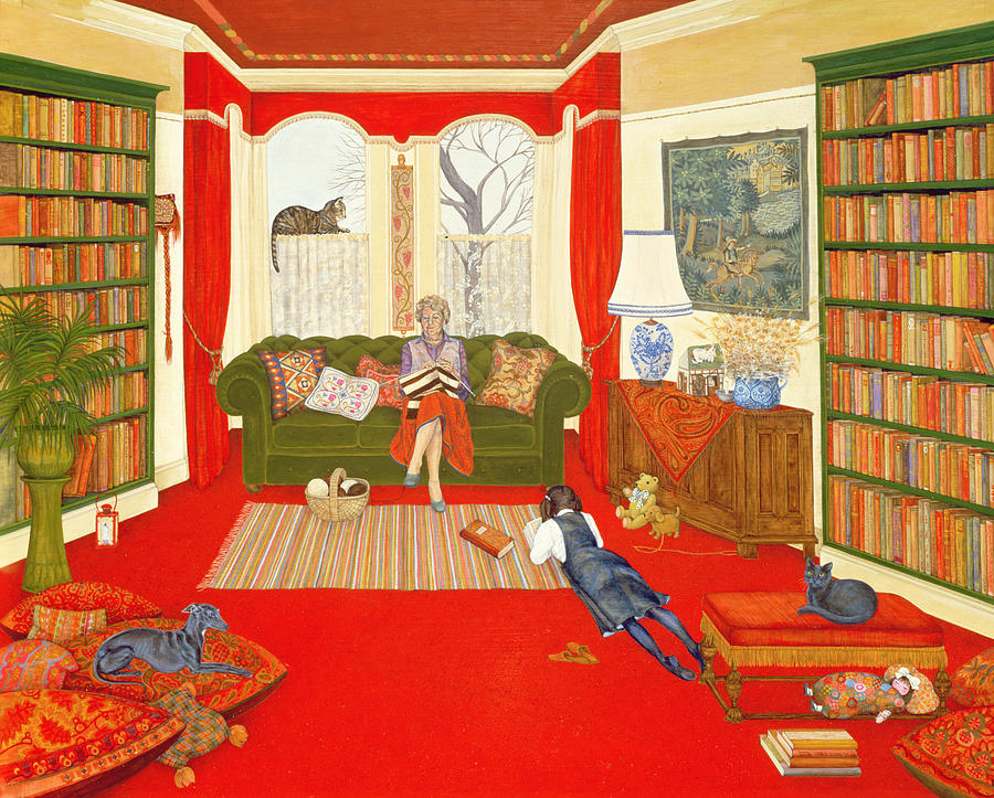 Book Painting - A Lazy Afternoon by Ditz