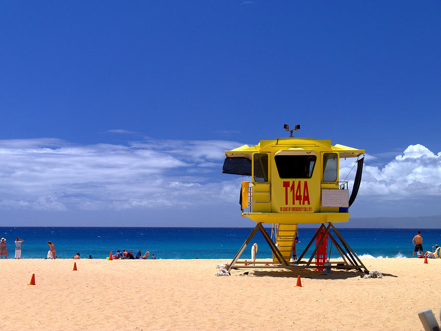 A lifeguard tower in the beach Photograph by Alberto Bizzini - Fine Art ...