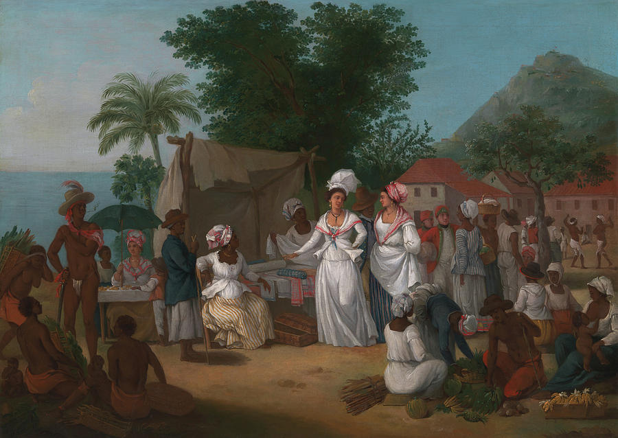 A Linen Market with a Linen Painting by Agostino Brunias Fine Art America