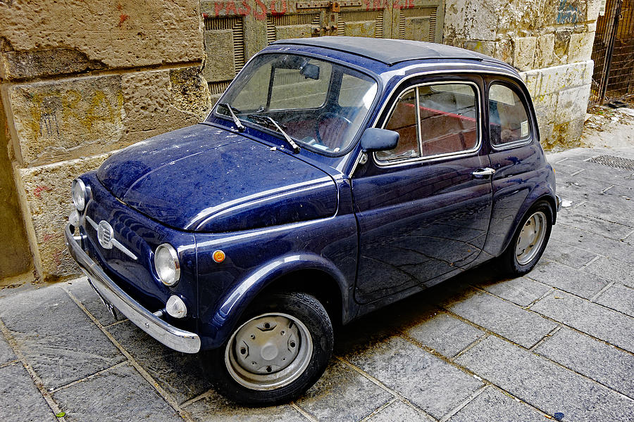 A Little Car In A Narrow Alley In Cagliari Sardinia  Photograph by Rick Rosenshein