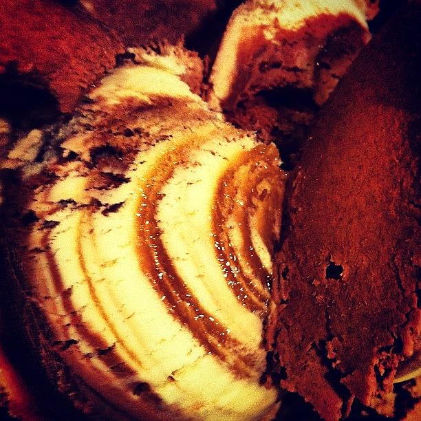 Ice Cream Photograph - Chocolate Caramel Swirl by Ridley McIntyre