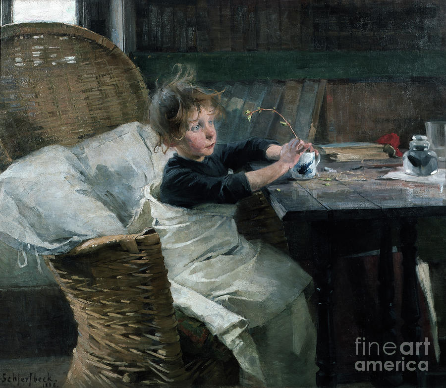 A little convalescent Painting by Helene Schjerfbeck