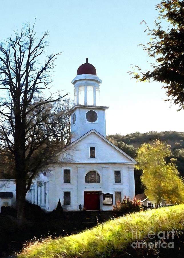 A little Country Church in Unionville NY - A new day dawns Photograph by Janine Riley