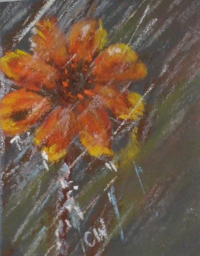 Daisy Painting - A Little Rain Must Fall by Cathy Weaver