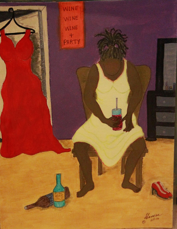 A Little Wine Before The Party Painting by Suzon Lemar