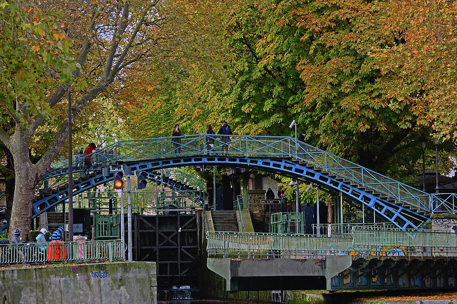 A Lock in The Canal Saint Martin and La Villette Area Of Paris, France Photograph by Rick Rosenshein
