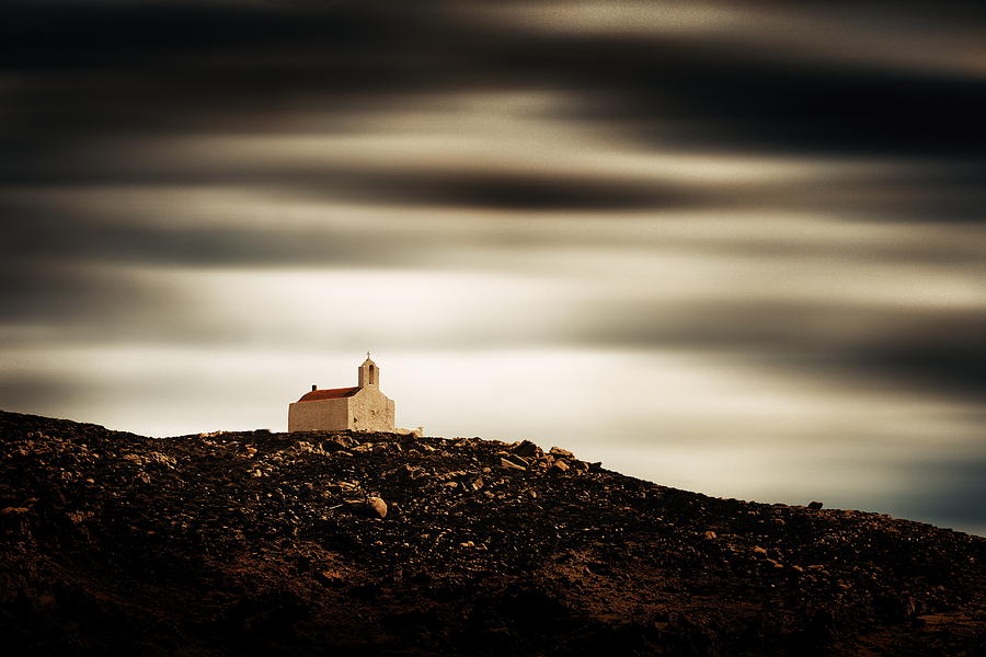A lonely church in Mykonos Photograph by Songquan Deng