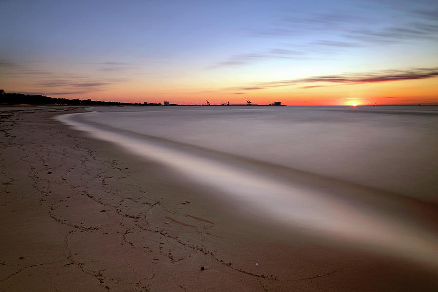 A Long Beach Sunrise - Mississippi Gulf Coast - Landscape Photograph by Jason Politte