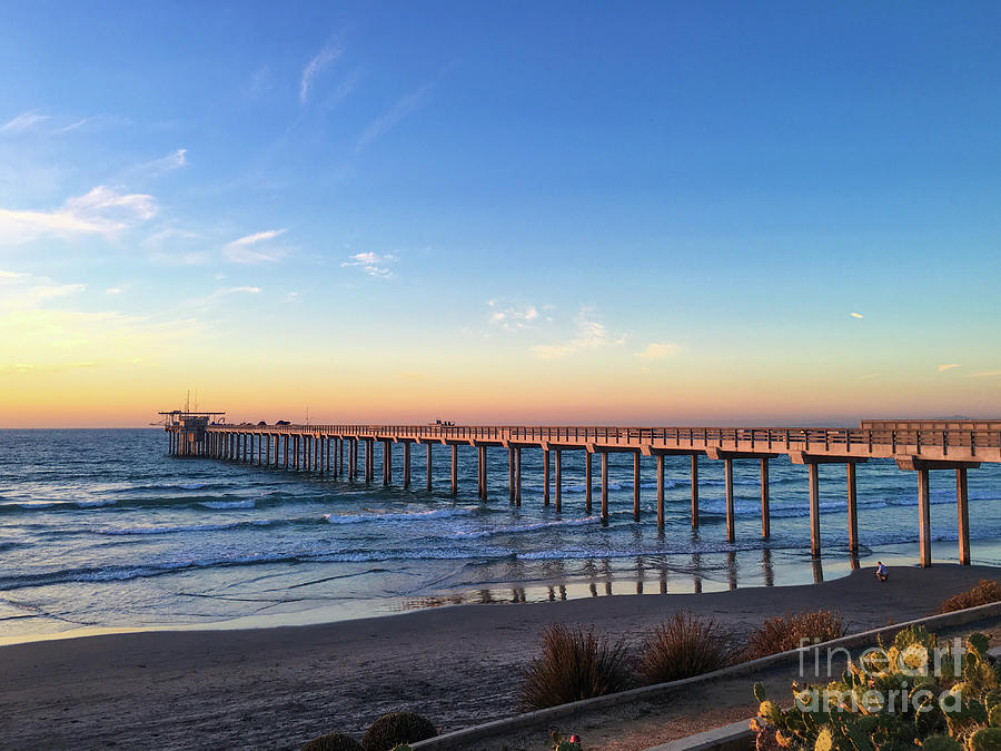 A Long Look at Scripps Pier at Sunset Photograph by David Levin