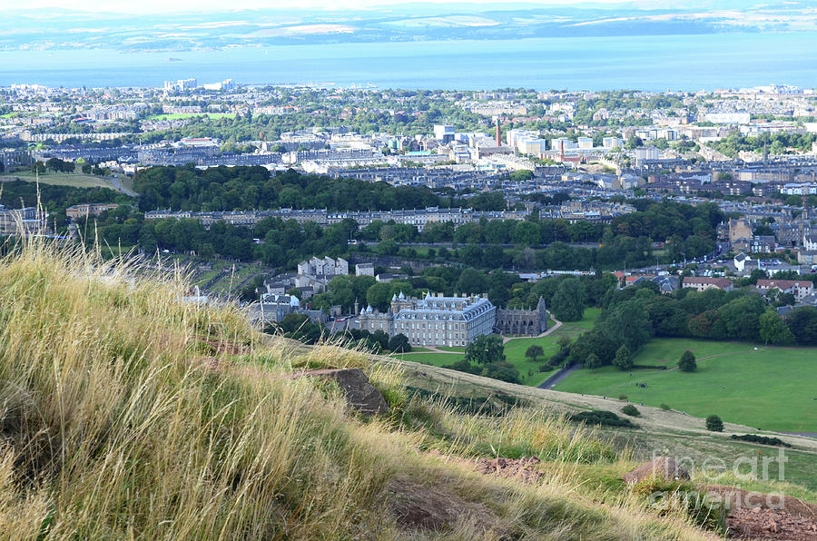 A Look at the City of Edinburgh from Arthurs Seat Photograph by DejaVu Designs