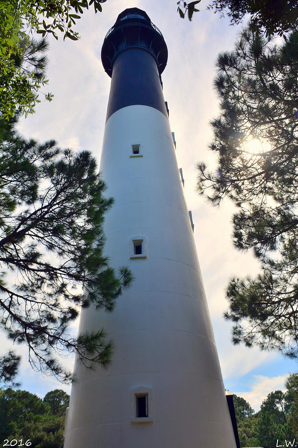 A Look Up Hunting Island Lighthouse Beaufort SC Photograph by Lisa Wooten