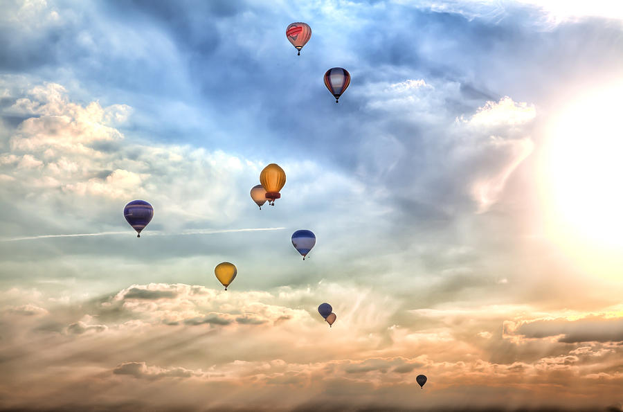 A Lot Of Colorful Hot-air Balloons Photograph by Gina Koch