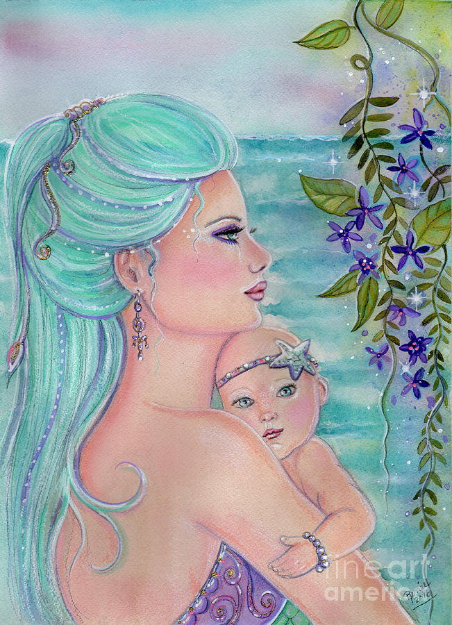 A Love Like No Other Mermaids Painting By Renee Lavoie Pixels