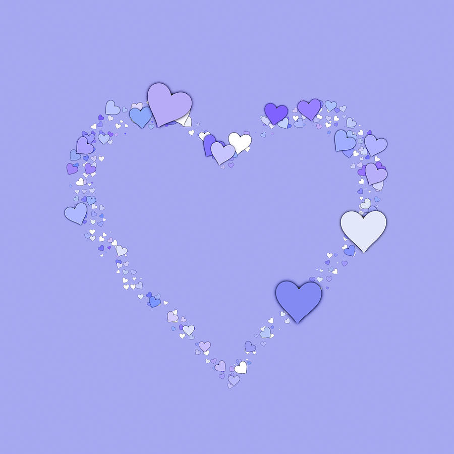 Purple Digital Art - A Love Wish For You  by Georgiana Romanovna