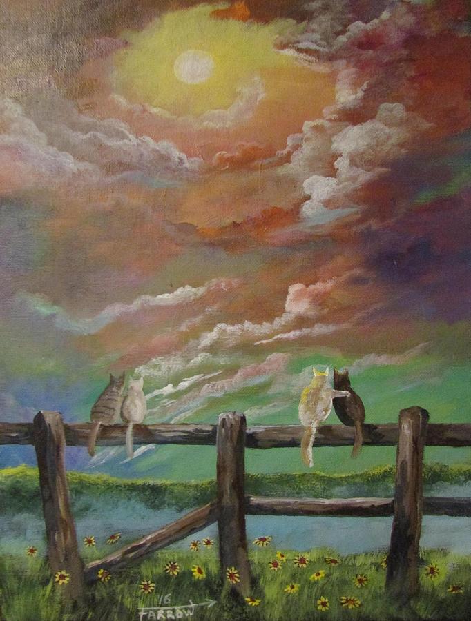 A Springtime Lovers Moon Painting by Dave Farrow