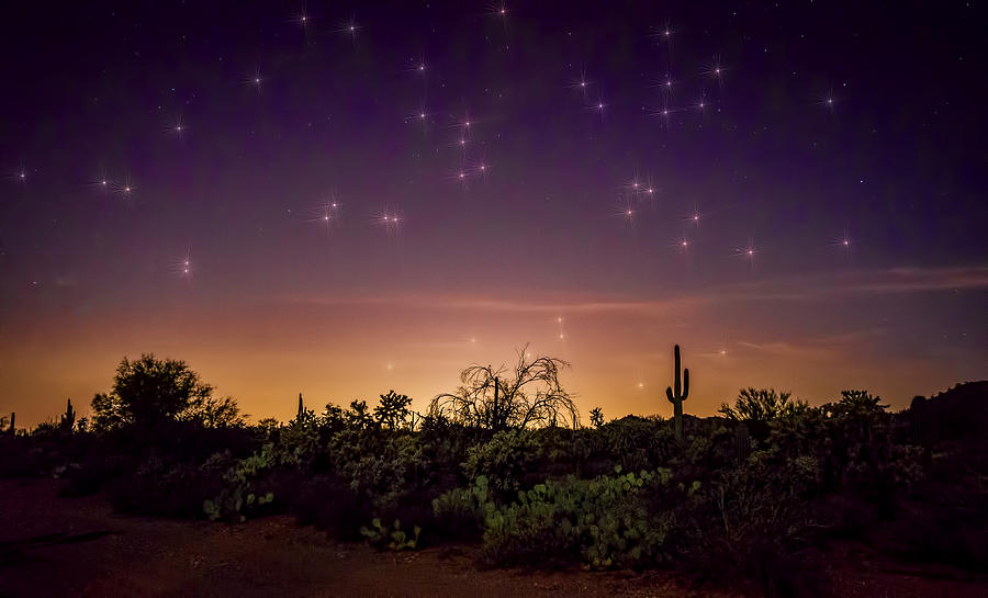 Landscape Photograph - A Magical Desert Night  by Saija Lehtonen