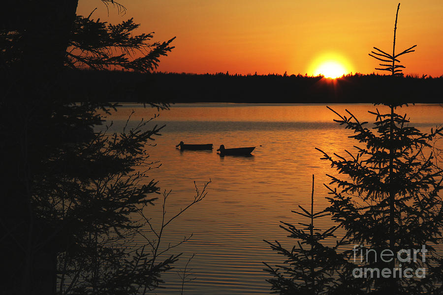 Boat Photograph - A Maine Sunset by Katie W