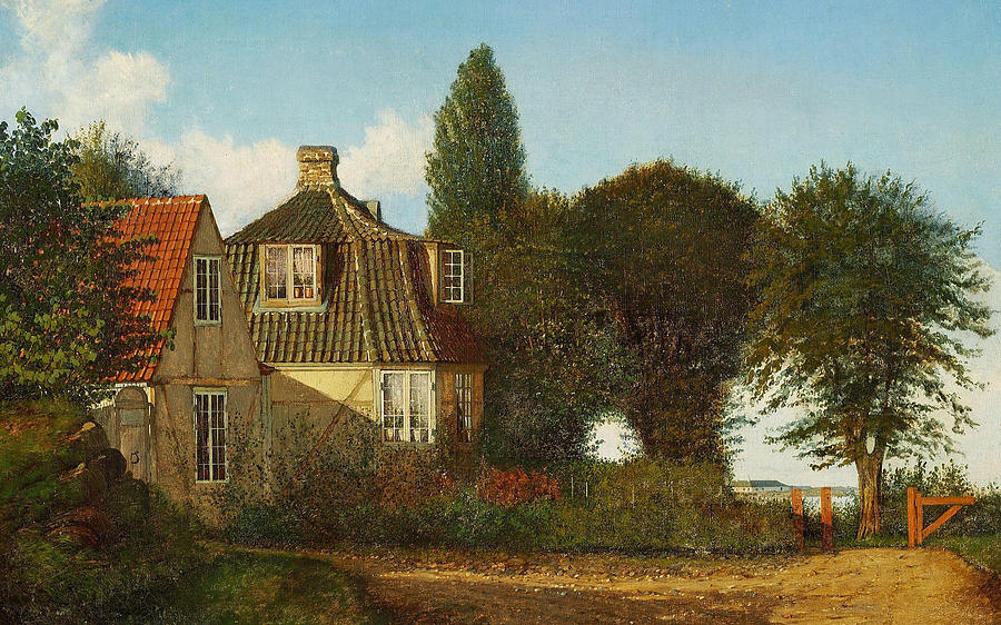 A Mansion near Oresund Painting by Christen Kobke