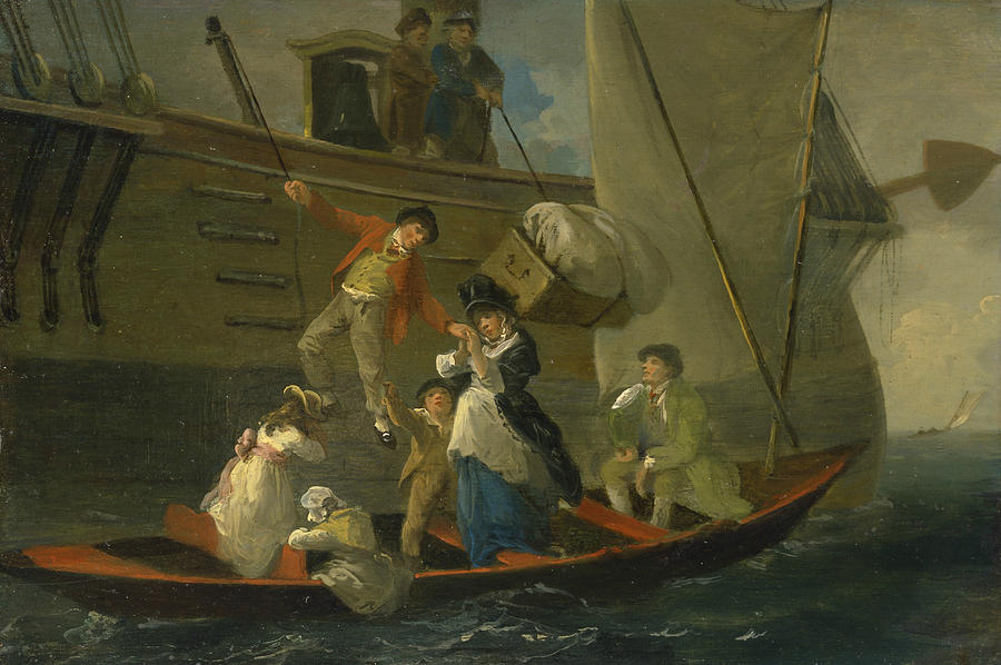A Married Sailors Adieu Painting by Julius Caesar Ibbetson