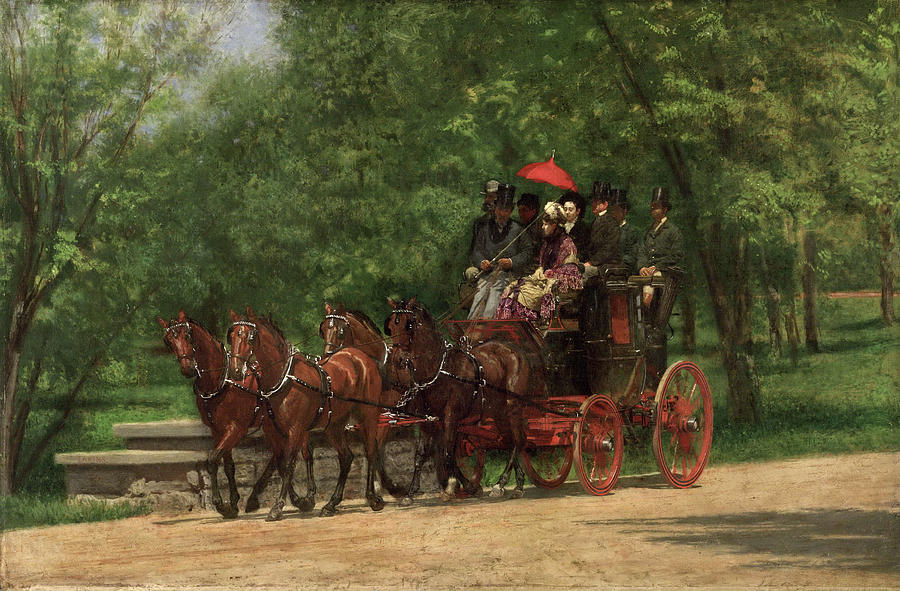 Thomas Cowperthwait Eakins Painting - A May Morning in the Park by Thomas Eakins
