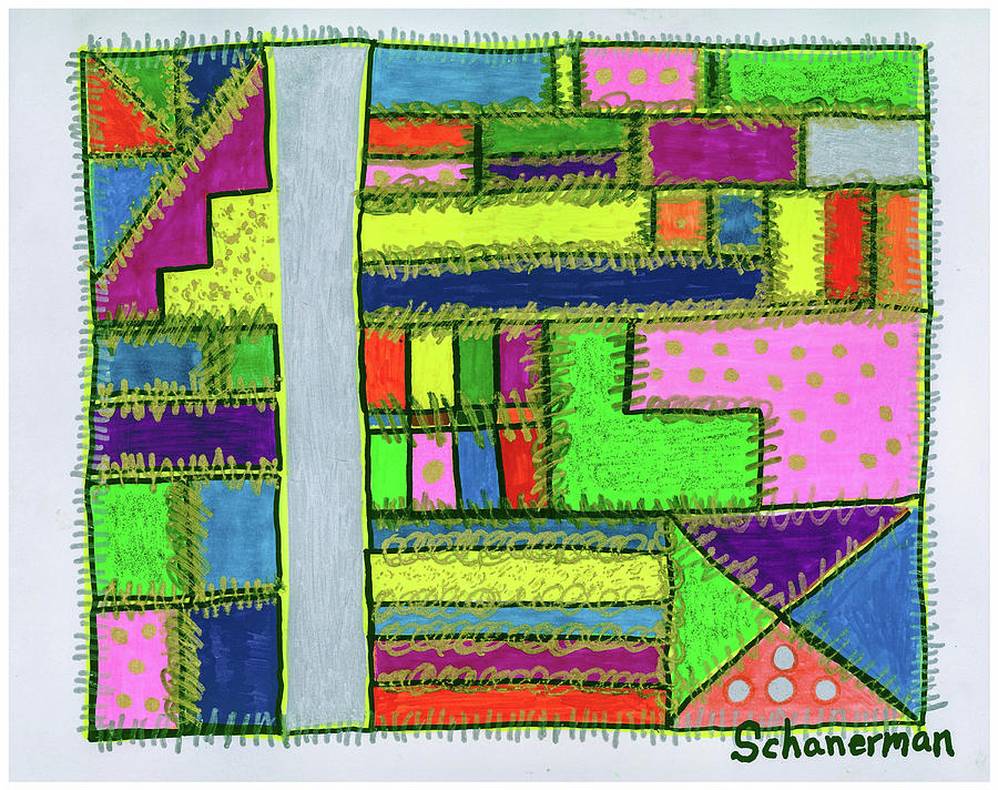 A-MAZE-ING Colors Painting by Susan Schanerman