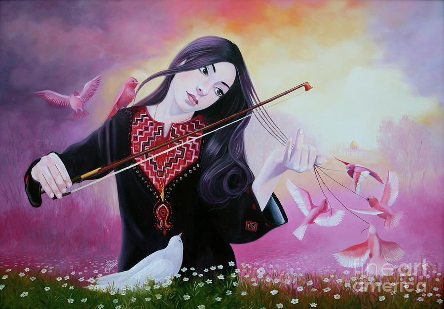 Music Painting - A Melody For The Peace by Imad Abu shtayyah