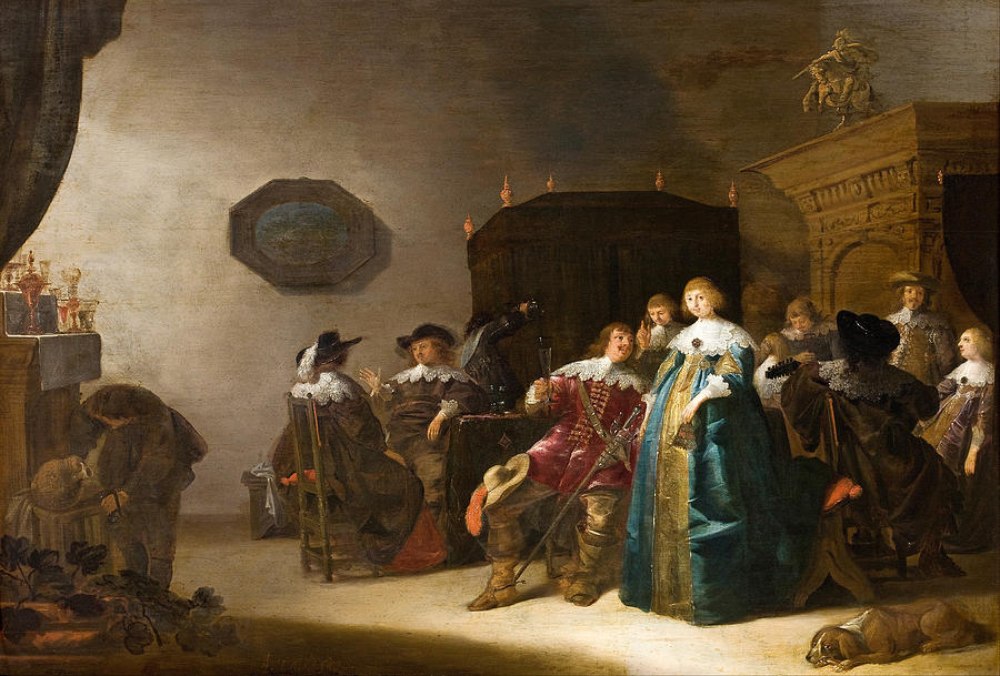 A Merry Company Painting by Anthonie Palamedes