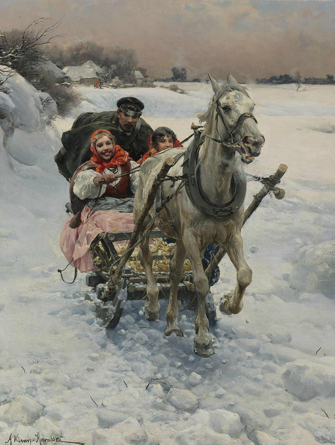 A Merry Ride Painting by Alfred Kowalski
