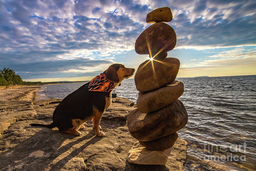 A Michigan Cairn On Lake Superior Photograph by Norris Seward