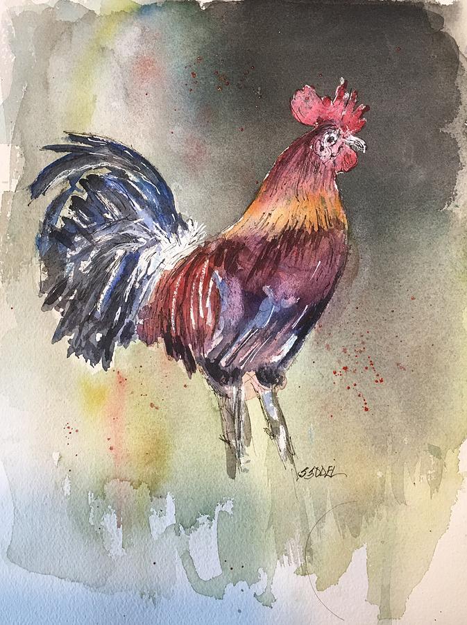 A Mighty Rooster Painting by Stephanie Sodel - Fine Art America