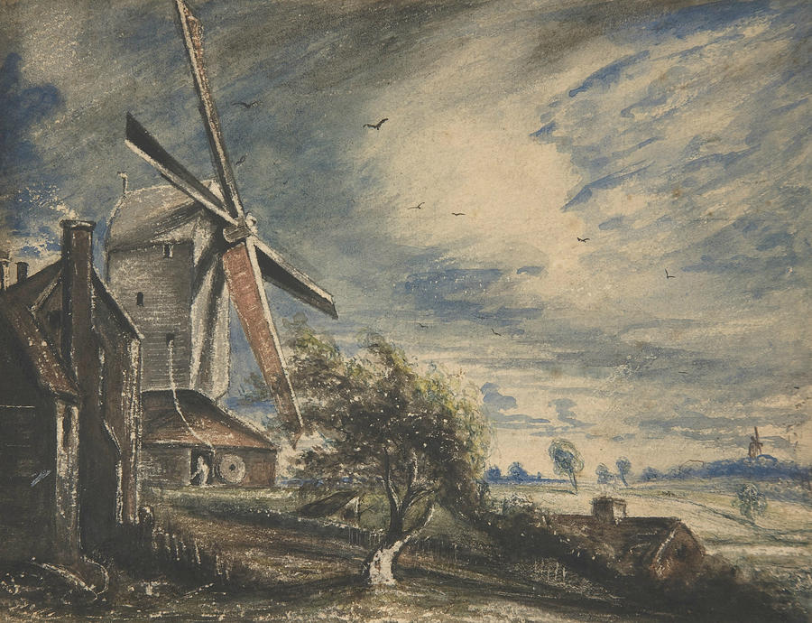 A Mill Near Colchester Painting by John Constable