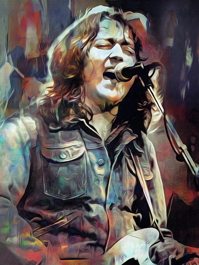 A Million Miles Away, Rory Gallagher Mixed Media by Mal Bray