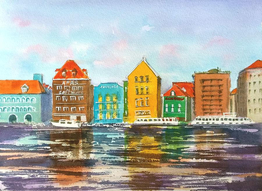 A Modern Take on Curacao Painting by Debbie Lewis