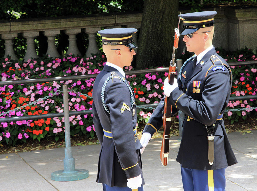 Face To Face During The Changing Of The Guard Photograph by Cora Wandel